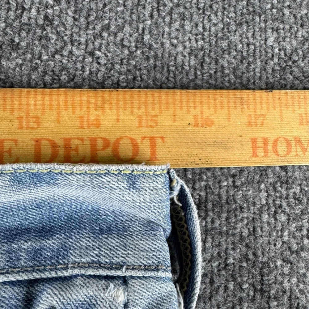 Levis Slim Straight Light Wash Distressed Denim Jeans W29 L30 Mens Blue 701S